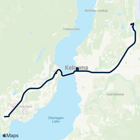 BC Transit Kelowna Okanagan map