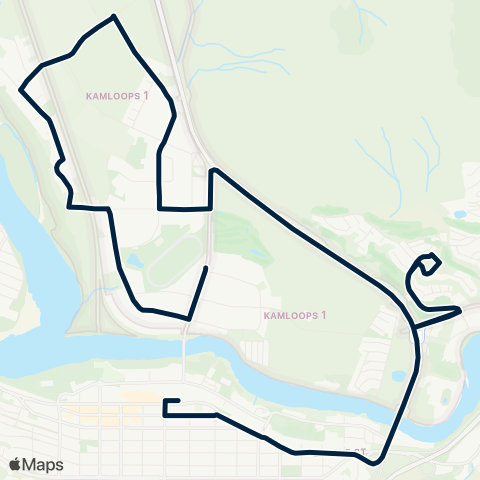 BC Transit Kamloops Mt. Paul map