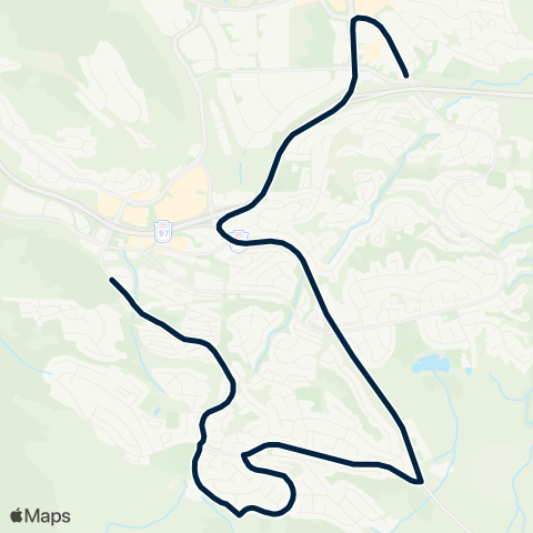 BC Transit Kamloops Sahali Express - School Special map