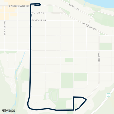 BC Transit Kamloops Lansdowne - School Special map