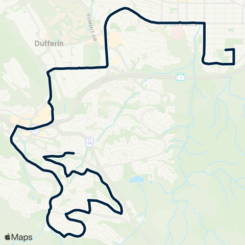 BC Transit Kamloops Aberdeen - School Special map