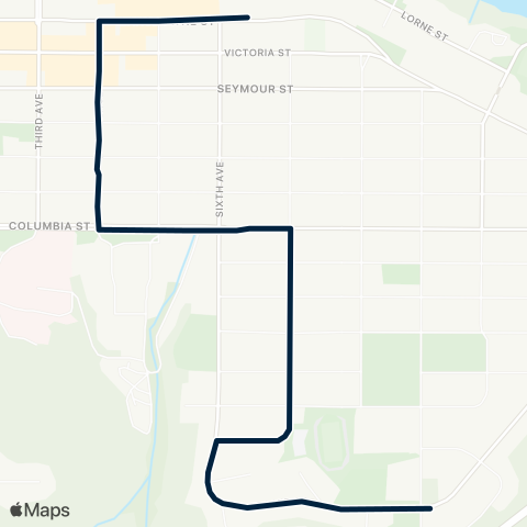 BC Transit Kamloops SKS Express - School Special map