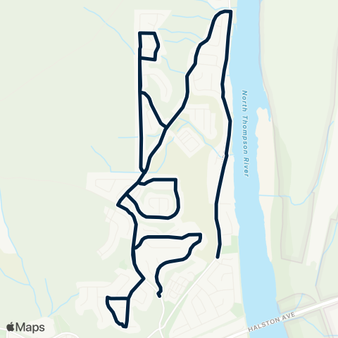 BC Transit Kamloops Batchelor Heights - School Special map