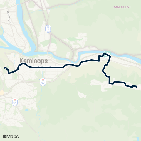 BC Transit Kamloops Juniper Ridge map