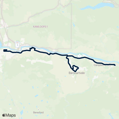 BC Transit Kamloops Dallas map