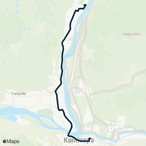 BC Transit Kamloops Westsyde map