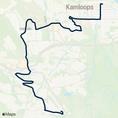 BC Transit Kamloops Aberdeen map