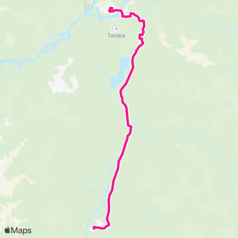 BC Transit Kitimat-Stikine Terrace-Kitimat Connector map