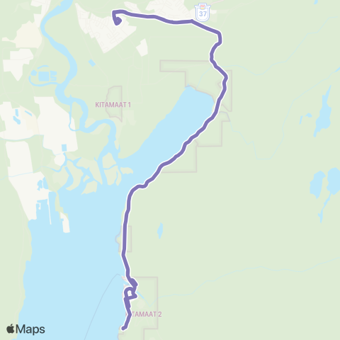 BC Transit Kitimat-Stikine Kitamaat Village map