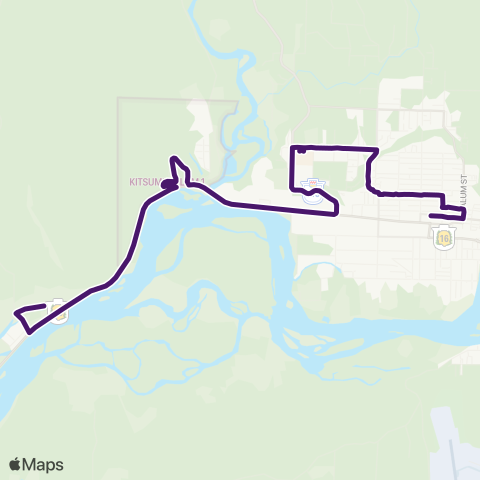 BC Transit Kitimat-Stikine Kitsumkalum map