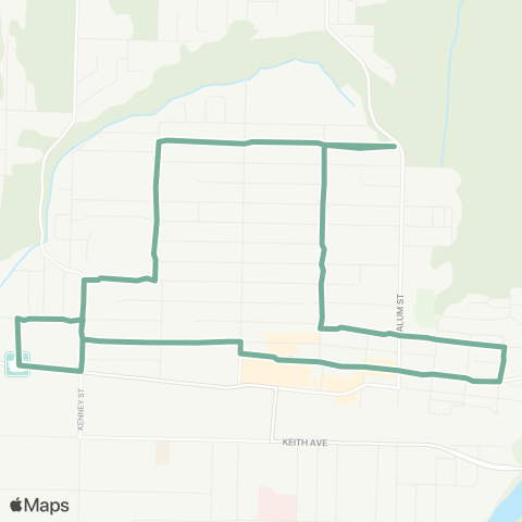 BC Transit Kitimat-Stikine City Shuttle map