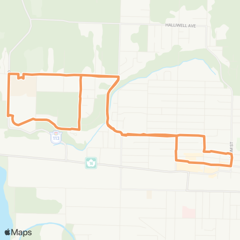 BC Transit Kitimat-Stikine College Express map