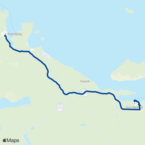 BC Transit Mount Waddington Port McNeill map