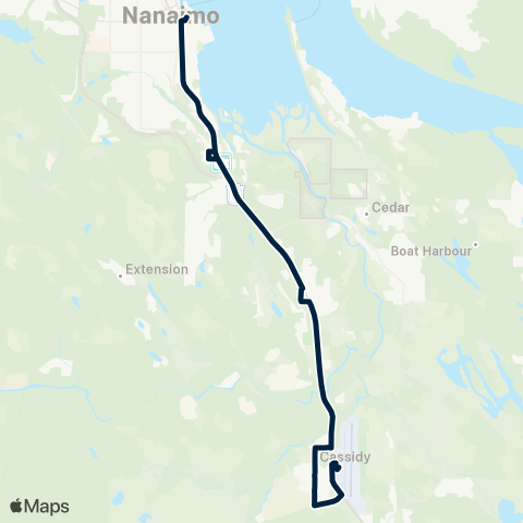 BC Transit Nanaimo Cassidy / Airport map