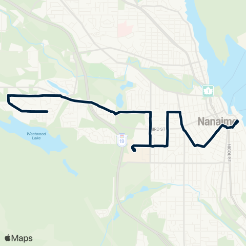 BC Transit Nanaimo Fairview map