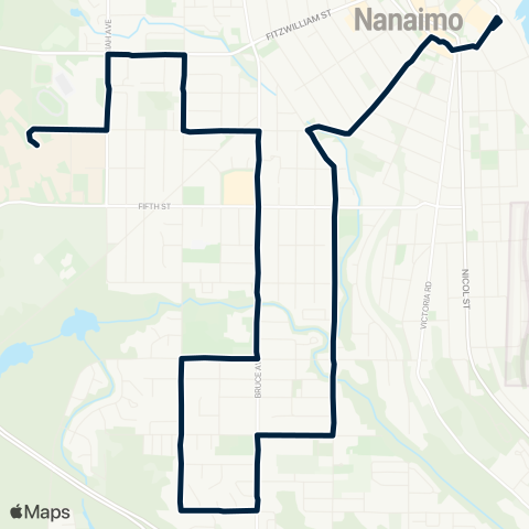 BC Transit Nanaimo Harewood map