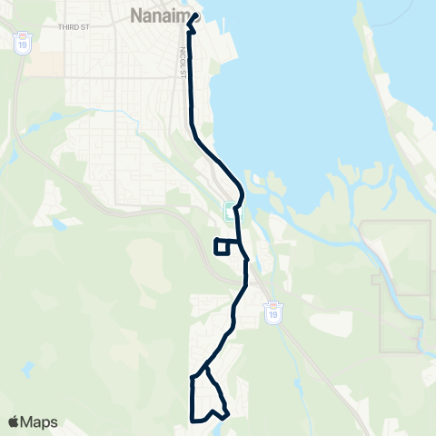 BC Transit Nanaimo Cinnabar map