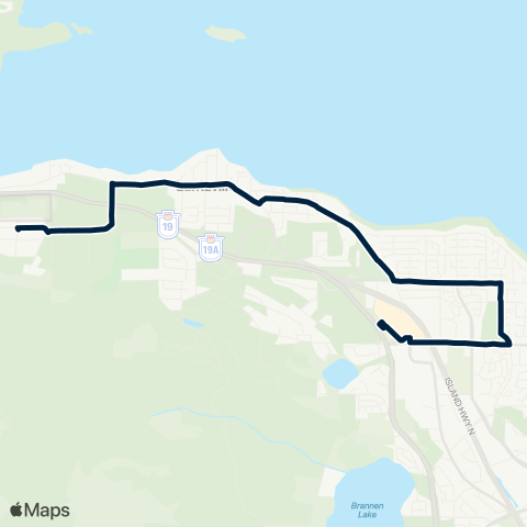 BC Transit Nanaimo Lantzville map