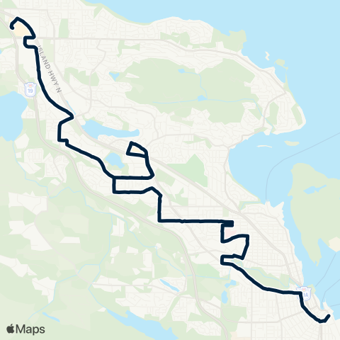 BC Transit Nanaimo NRGH map