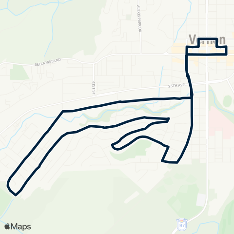 BC Transit North Okanagan South Vernon map