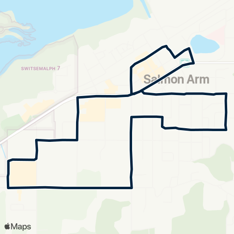 BC Transit North Okanagan West Loop map