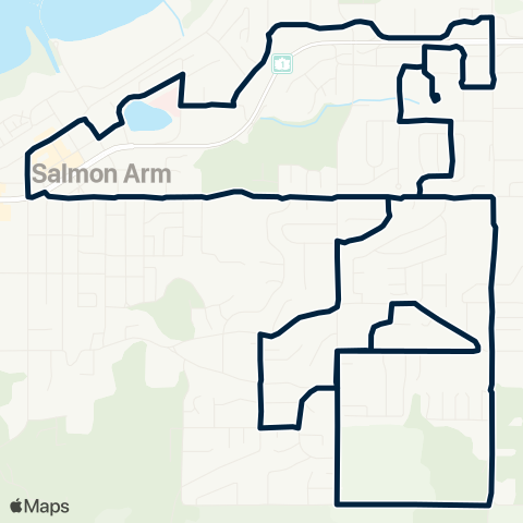 BC Transit North Okanagan College / Hillcrest map