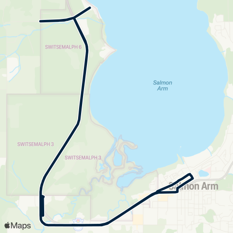 BC Transit North Okanagan Pierre's Point map