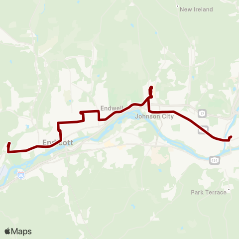 BCT Endicott-Binghamton map