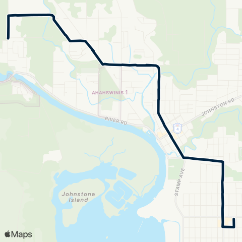 BC Transit Port Alberni River Road map