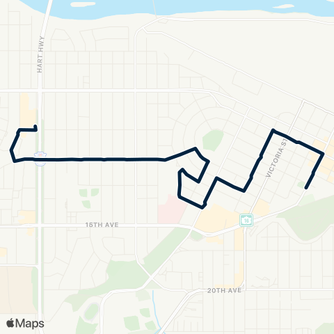 BC Transit Prince George Downtown / Spruceland map