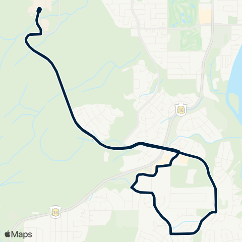 BC Transit Prince George UNBC / Westgate map