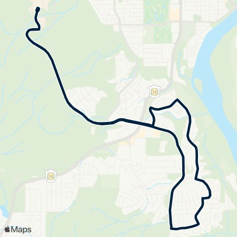 BC Transit Prince George UNBC / College Heights map