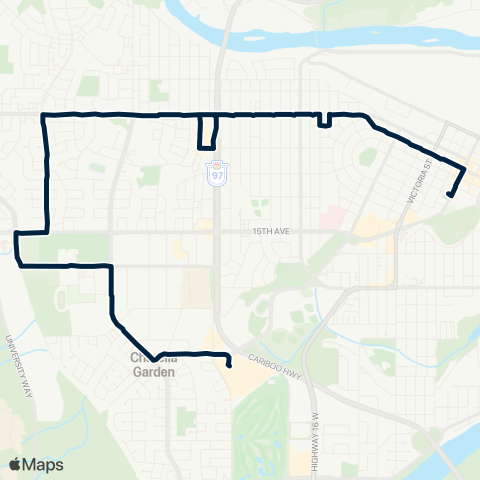 BC Transit Prince George Victoria / 5th map