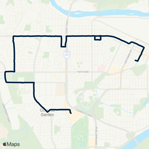 BC Transit Prince George 5th / Victoria map