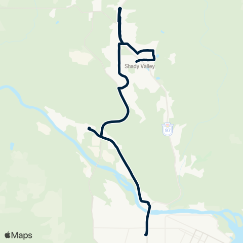 BC Transit Prince George Spruceland / Hart map