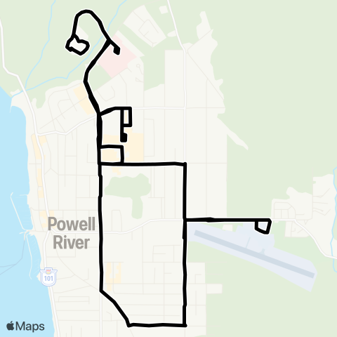 BC Transit Powell River Upper Westview map