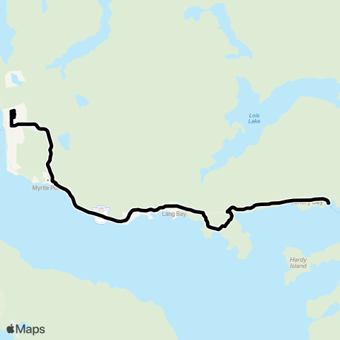 BC Transit Powell River Stillwater map