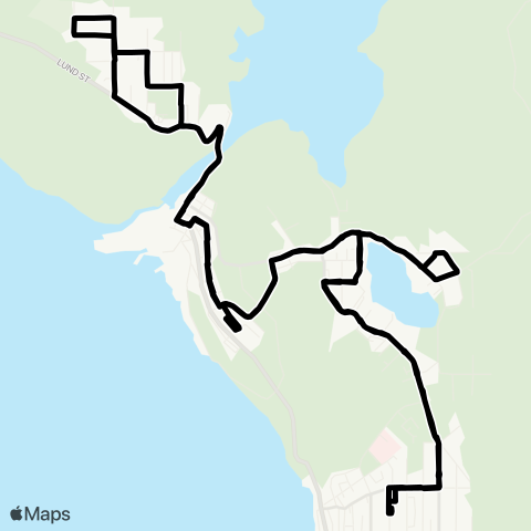 BC Transit Powell River Brooks School map