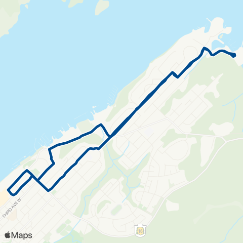 BC Transit Prince Rupert Seal Cove map