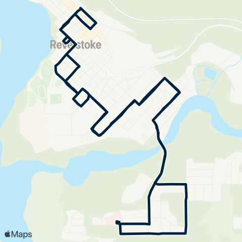 BC Transit Revelstoke Southside - Hospital map