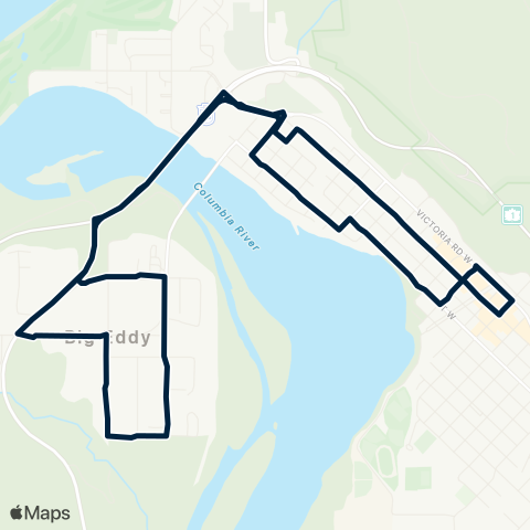 BC Transit Revelstoke Big Eddy map