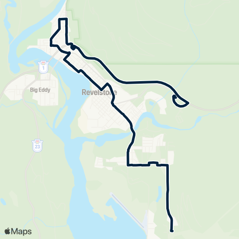 BC Transit Revelstoke Revelstoke Mountain Resort Shuttle map