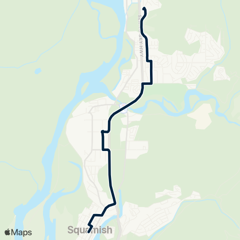 BC Transit Squamish Garibaldi map