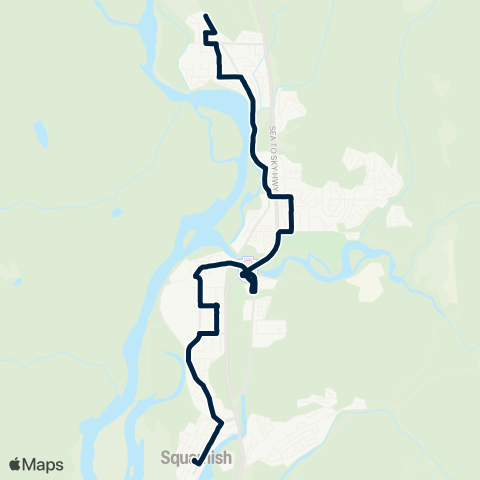 BC Transit Squamish Brackendale map