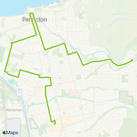 BC Transit South Okanagan-Similkameen West Side / Penticton Ave map