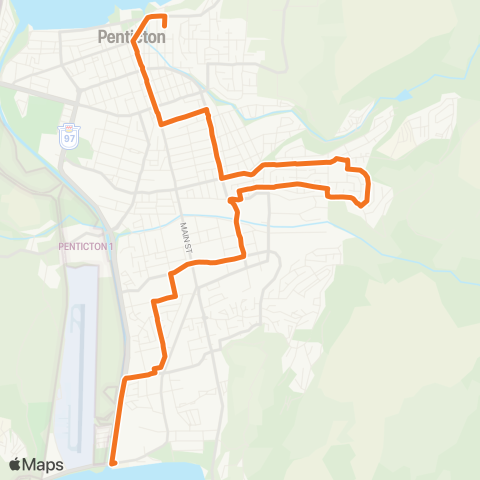 BC Transit South Okanagan-Similkameen Uplands / Skaha Lake map