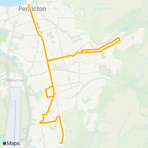 BC Transit South Okanagan-Similkameen Main Street map