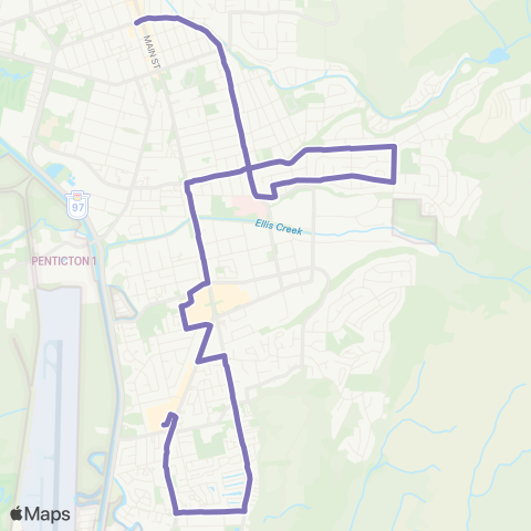 BC Transit South Okanagan-Similkameen Night Route map