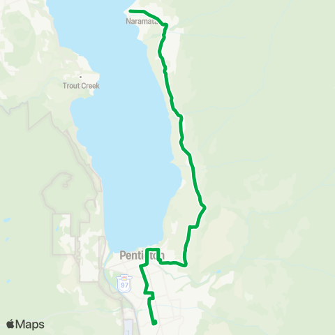 BC Transit South Okanagan-Similkameen Naramata / Penticton map