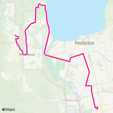 BC Transit South Okanagan-Similkameen West Bench map